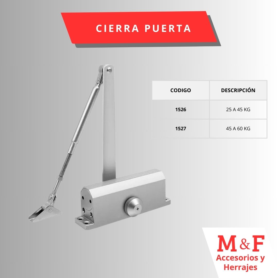 Cierra Puerta Hidraulico 45 - 60 Kg